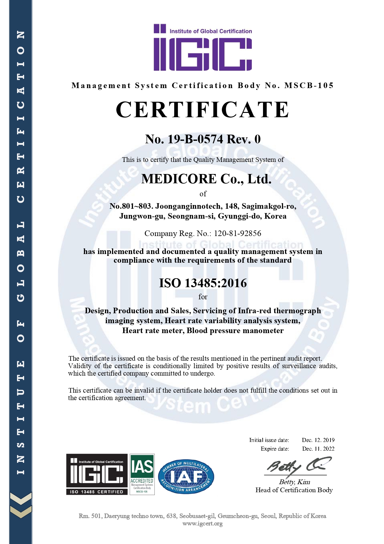 Certificates